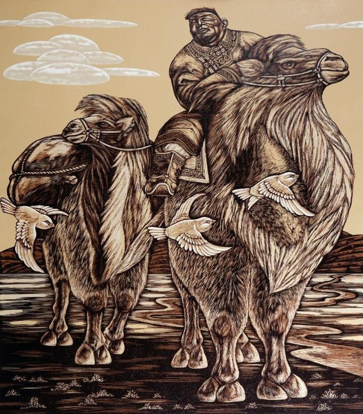 "沙海明珠 奇美奈曼"2017年奈曼版画作品展,10月28日将在中国版画博物